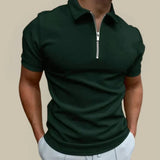 Men's Short Sleeve Quarter-Zip Polo Shirt