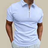 Men's Short Sleeve Quarter-Zip Polo Shirt