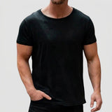 Men's Textured Crew Neck Short Sleeve T-Shirt