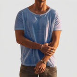 Men's Textured Crew Neck Short Sleeve T-Shirt