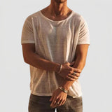 Men's Textured Crew Neck Short Sleeve T-Shirt