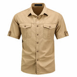 Men's Utility Short Sleeve Button-Front Shirt