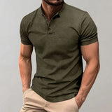 Men's Short Sleeve Zip Polo Shirt