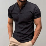 Men's Short Sleeve Zip Polo Shirt