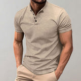 Men's Short Sleeve Zip Polo Shirt