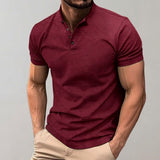 Men's Short Sleeve Zip Polo Shirt