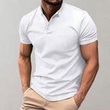 Men's Short Sleeve Zip Polo Shirt