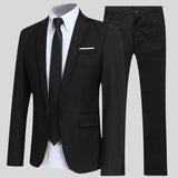 Men's Two-Piece Single-Breasted Suit Set