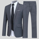 Men's Two-Piece Single-Breasted Suit Set