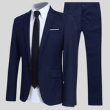 Men's Two-Piece Single-Breasted Suit Set