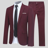 Men's Two-Piece Single-Breasted Suit Set