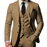 Men's Three-Piece Tailored Suit Set