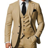 Men's Three-Piece Tailored Suit Set