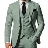 Men's Three-Piece Tailored Suit Set