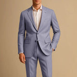 Men's Slim Fit Single-Breasted Two-Piece Suit