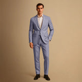 Men's Slim Fit Single-Breasted Two-Piece Suit