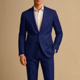 Men's Slim Fit Single-Breasted Two-Piece Suit