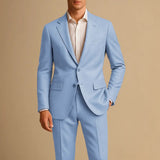 Men's Slim Fit Single-Breasted Two-Piece Suit