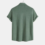 Men's Textured Shirt and Shorts Set