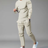 Men's Cargo Sweatshirt and Jogger Set