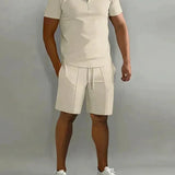 Men's Polo Shirt and Cargo Shorts Set