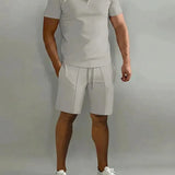 Men's Polo Shirt and Cargo Shorts Set