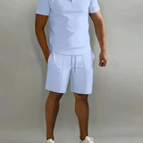 Men's Polo Shirt and Cargo Shorts Set