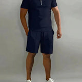 Men's Polo Shirt and Cargo Shorts Set
