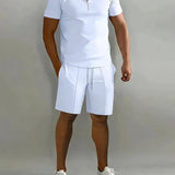 Men's Polo Shirt and Cargo Shorts Set