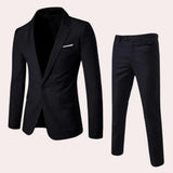 Men's Two-Piece Shawl Lapel Suit Set