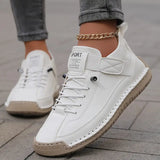 Men's Lace-Up Leather Casual Shoes