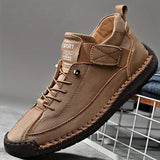 Men's Lace-Up Leather Casual Shoes