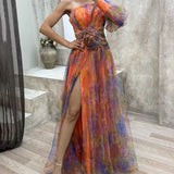 Ladies’ One-Shoulder Maxi Dress