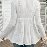 Women’s Lace Trim Peplum Top