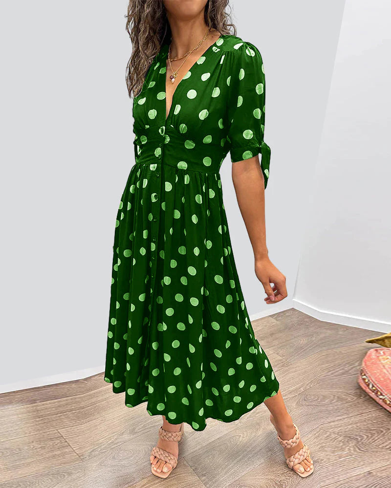 Women’s Polka Dot Midi Dress