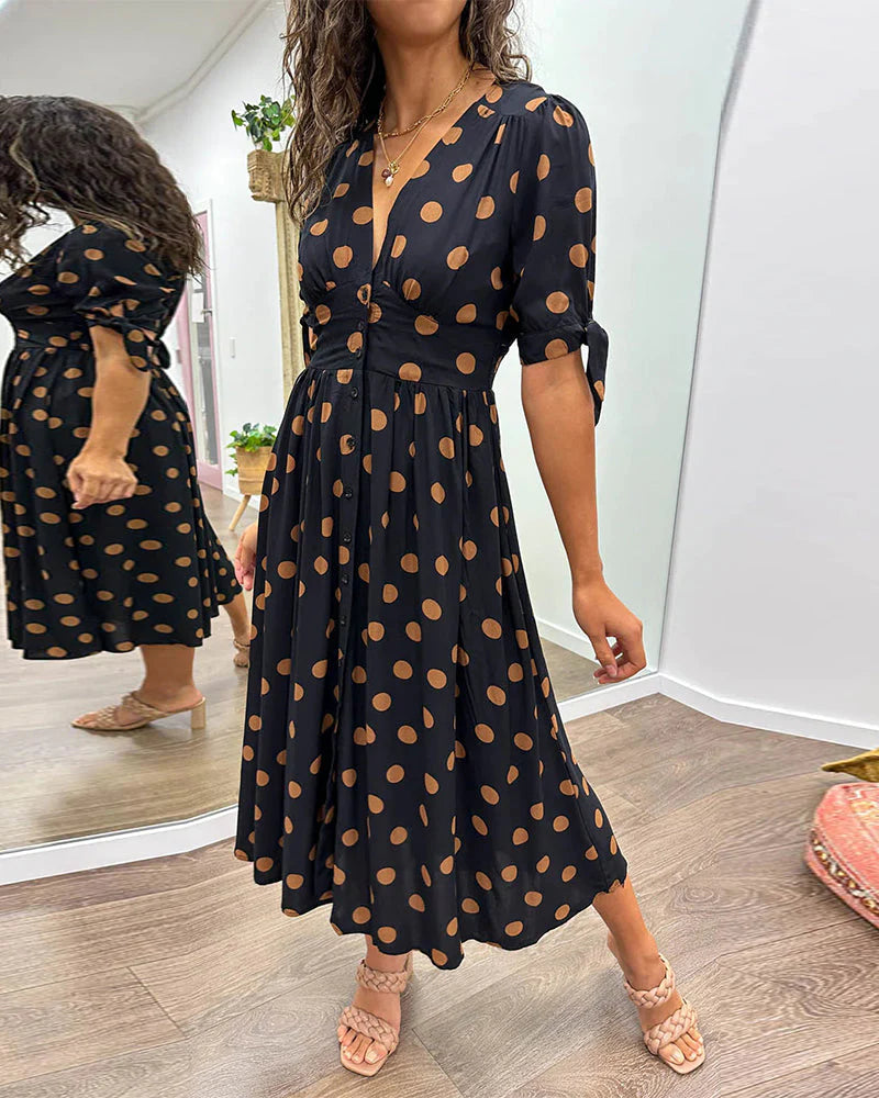 Women’s Polka Dot Midi Dress