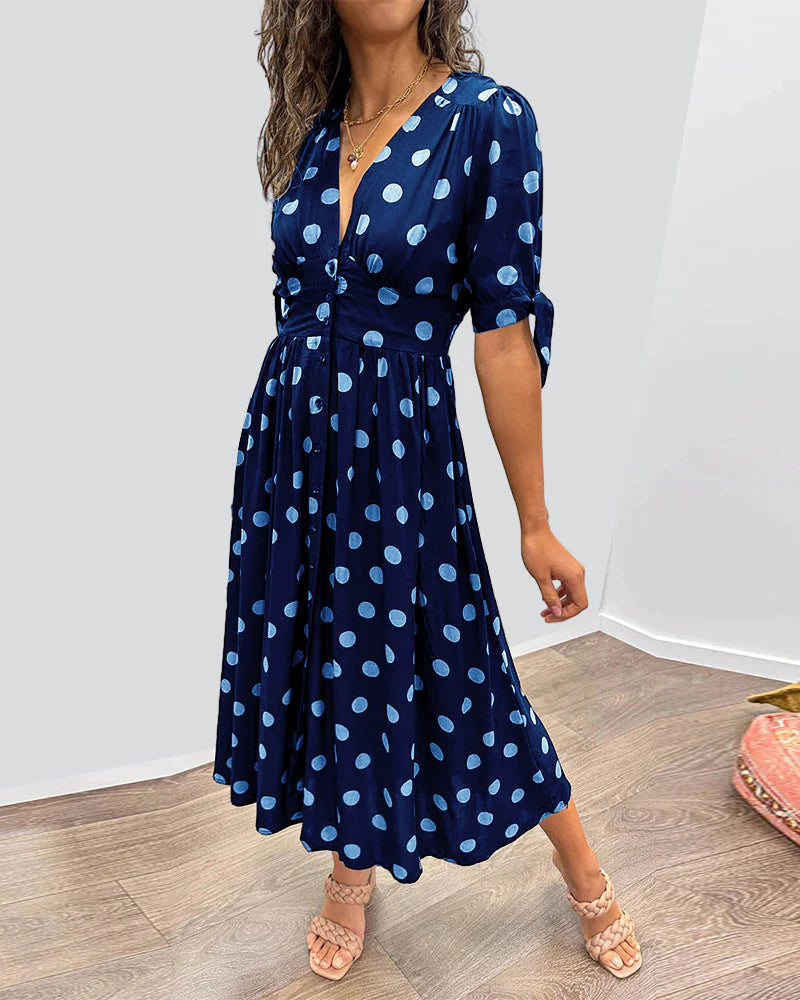 Women’s Polka Dot Midi Dress