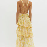 Ladies’ Coral Floral Maxi Dress
