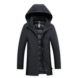 Men's Water-Resistant Hooded Winter Jacket, Slim Fit