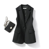Women's Sleeveless Longline Blazer Vest