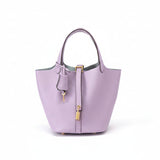 Structured Drawstring Tote Shoulder Bag