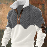 Men's Fleece Sweater with Lined High Collar