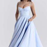 Sweetheart Neck Midi Dress