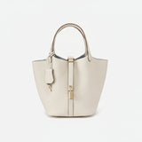 Structured Drawstring Tote Shoulder Bag