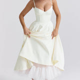 Sweetheart Neck Midi Dress
