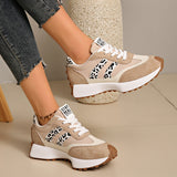 Women's Flat Lace-Up Cushioned Everyday Sneakers
