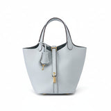 Structured Drawstring Tote Shoulder Bag