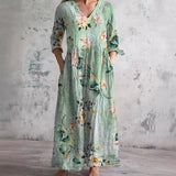 Floral V-Neck Maxi Dress