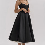 Sweetheart Neck Midi Dress