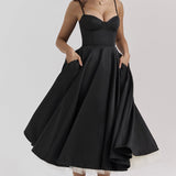 Sweetheart Neck Midi Dress